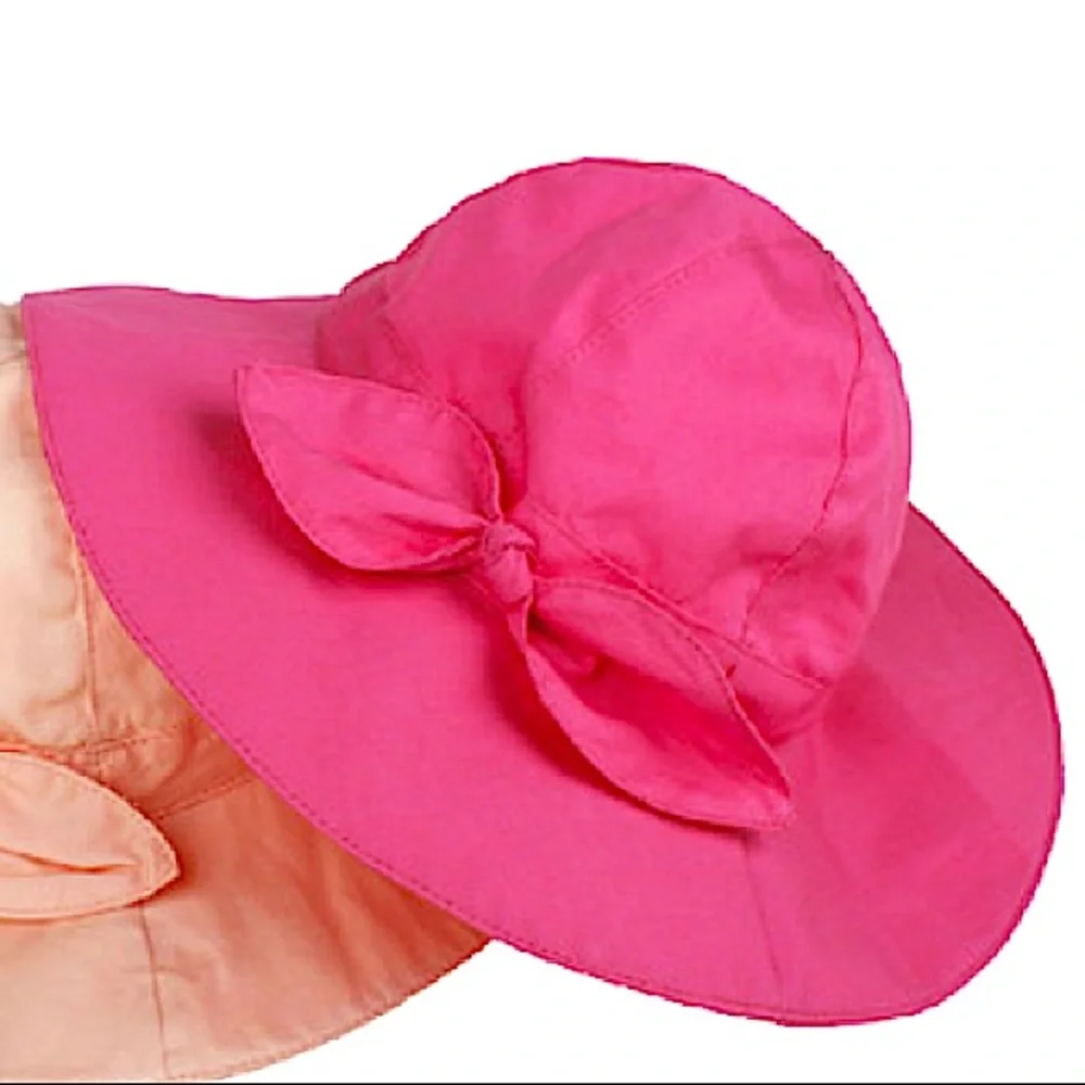 Hot Pink UV Sun Protection Boonie Hat Chin Strap Baby Bucket Hat Sunhat Toddler